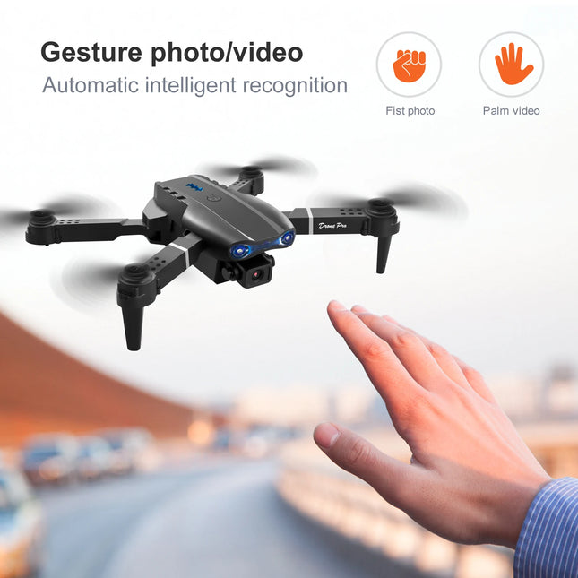E99 Foldable Drone Dual Screen Switch Fine Tuning Button Gesture Control Optical Flow Indoor Hover Outdoor Aerial RC Quadcopter Drone