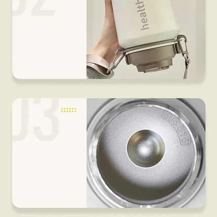 Stainless Steel Vacuum Flask, Outdoor Portable Keeps Cold and Heat, Thermal Bottles, Drinkware
