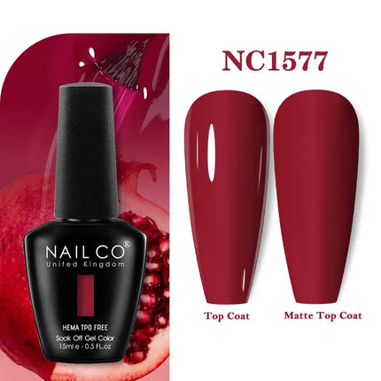 NAILCO 283Colors Gel Nail Polish Top Base Vernis Semi Permanent UV Gel Varnish Nails Art Varnish Hybrid Manicure