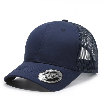 Custom Logo Solid Color Baseball Cap Men And Women Richarson 112 Mesh Fitted Fashion Trucker Hat Hip Hop Curved Brim Snapback