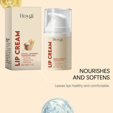 HOYGI Lip Cream Lasting Nourishment Moisturizing Repair Dry Cracked Lip Balm Deep Hydration Soothing Gentle Lips Treatment Serum