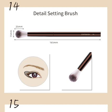 Hourglass Makeup Brush All Kinds Eyeshadow Foundation Concealer Powder Bronzer Blusher Eyeliner Retractable Professional Brushes