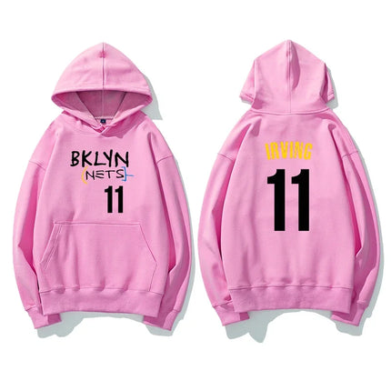 Basketball Printed Hoodie Street Autumn Long Sleeve Hoodie Men Fashion Harajuku Clothing Solid Color Personality Long Sleeve Top
