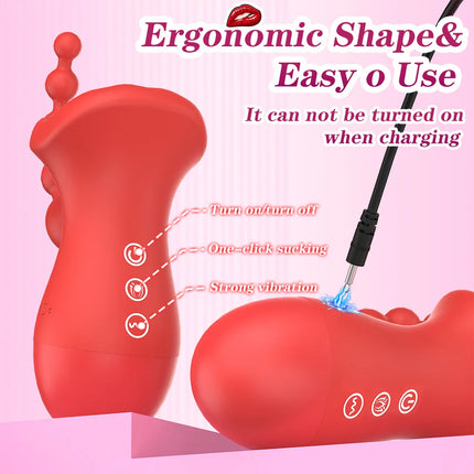 Sex Toys Sucking Vibrator for Women Tongue Licking Clitoris Sucker Female Powerful Clitoral G Spot Nipple Stimulator Adult Goods