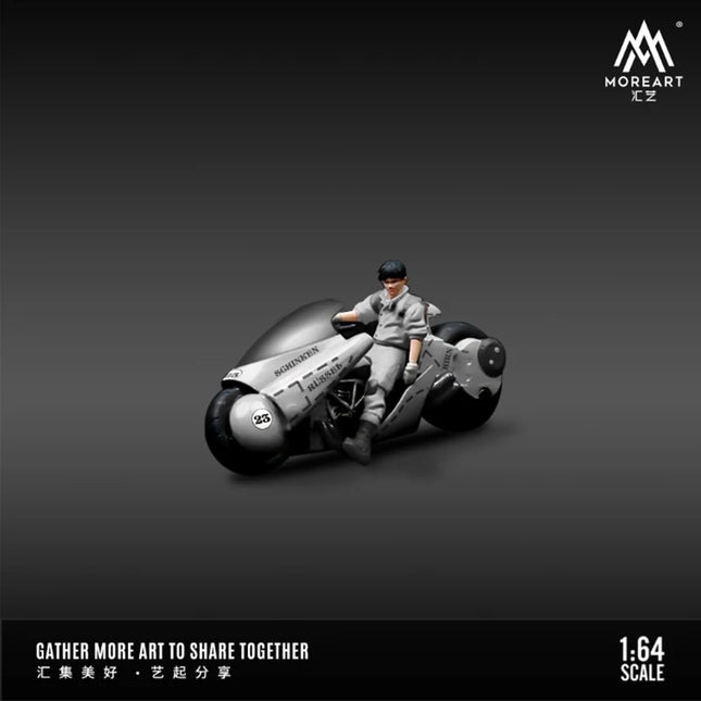 MoreArt Resin 1:64 Akira Motorcycle Doll Set Car Model Limited Edition Holiday Gifts Toys