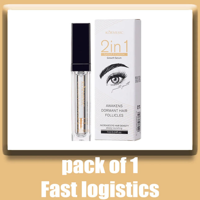 2 in 1 Eyebrow and Eyelash Growth Serum 7 Days Natural Eyelash Enhancer Longer Thicker Lengthening Curling Eyelashes Makeup*2026