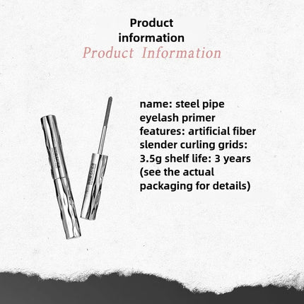 Metal Iron Lashes Mascara Waterproof Silk Fiber Mascara Black Long Curling Eyelash Extensions Non-clumping Eyes Makeup Cosmetics