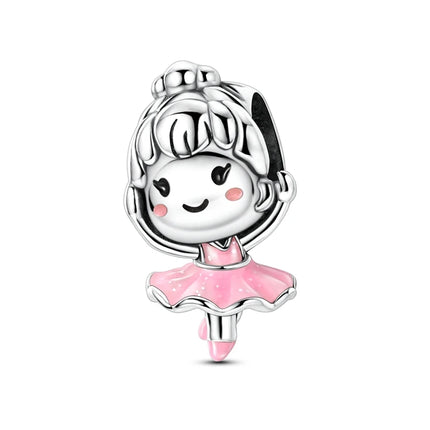 925 Sterling Silver Charms Mother Girl Boy Family Life Pendant Beads Fit Original Bracelet Necklace Diy Charm Women's Party Gift