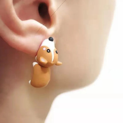 Cartoon Animal Biting Stud Earrings Women Cute Shark Dinosaur Open Mouth Resin Piercing Earring Ear Studs Girls Funny Jewelry