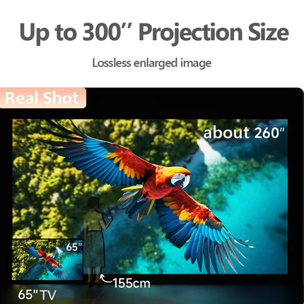 CAIWEI A10Q 4K Beam Projector for Movies 3800 ANSI Full HD 1080P Android Video Home Cinema Auto Focus Smart Projectors Portable
