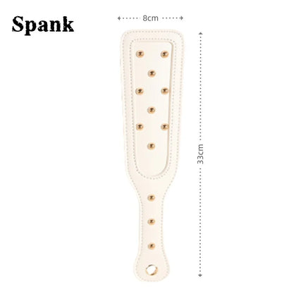 White Pink Slave Flirting Sex Prop with Fetish Bondage Handcuffs Spank Bone Mouth Plug for Couple BDSM Adult Game Erotic Sex Toy