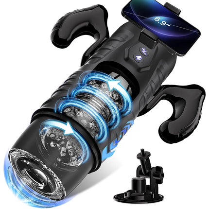 Telescopic Rotating Male Masturbator 7 Thrusting Rotation Modes Automatic Mastubator Cup for Men Blowjob Sex Toys Penis Pump