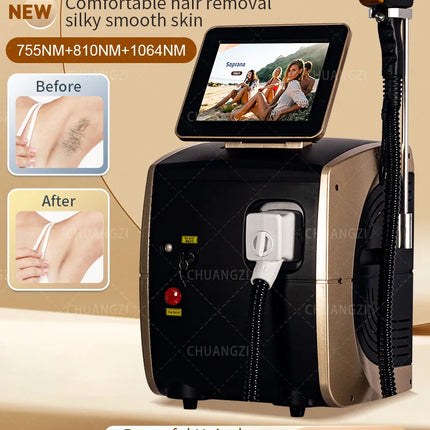 Powerful 5000W Alexandrite Ice Platinum Laser Epilator Professional Diode Laser Machine Permanent Hair Remover For Woman