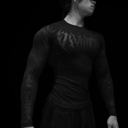 2026 New Dragon Awakening Pattern Gym Long Sleeve Top for Spring and Summer Running Swimming Weightlifting Fitness Clothes