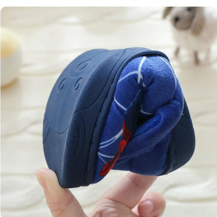 Cartoon Pattern Boys Spider Man Cotton Shoes Indoor Slippers Autumn Winter Warm Home Wear Children's Cottonslippers Anti-slip