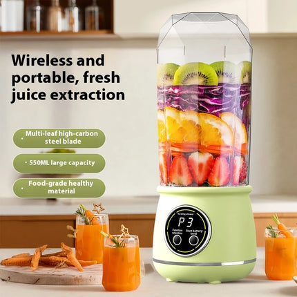 Electric juicer, USB charging digital blender, portable juicer, suitable for making smoothies, milkshakes, and fruit juices