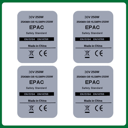 EBIKE Sticker, 36V 48V 250W Electric Bike Lable, Compataible for Bafang Tongsheng and other Brand 500W-1500W Conversion Kit