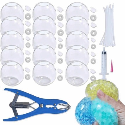 TPR Empty Ball Skin DIY Squishy Stress Relief Kit Clear Refillable Handmade Craft Supplies for Custom Fidget Toys