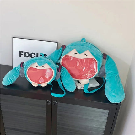 Anime Hatsune Miku Cosplay Plush Backpack Ita Bag Women Bag Shool Student Men Velvet Shoulder Bag Girl Gift