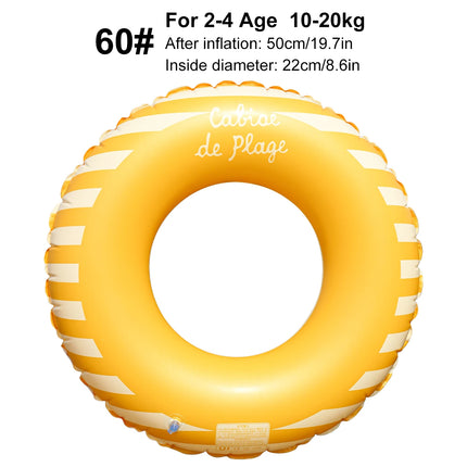 1PC Swimming Pool Floats for Adults, Inflatable Tubes With Simple Stripes, Cute Swim Rings, Floaties Water Toys for Beach