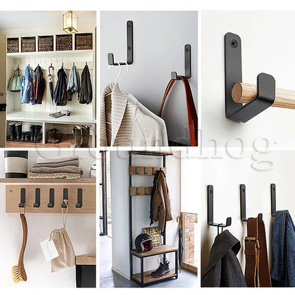 2Pcs Coat Rack Hooks Wall Mounted, Bath Towel Rope Hooks for Kitchen, Door, Cabinet, Bathroom, Foyers, Hallways, and Bedrooms
