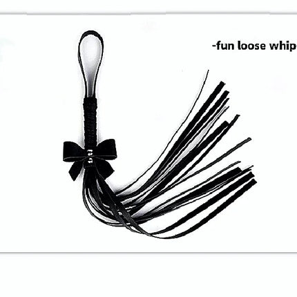 Elegant SM Bowknot Bondage Set Delivers Collar Leash Gag Handcuffs Ankle Cuffs And Whip For Sensual Roleplay Costume Exploration