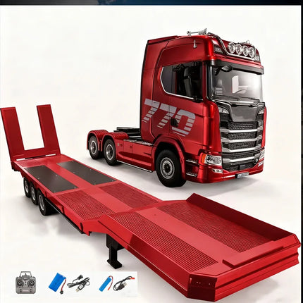 2026 New Huina 1501 1509 Scania 770S Full Scale RC Large Truck Trailer Flat Dump Bucket Model Electric Truck Toy High end Gift