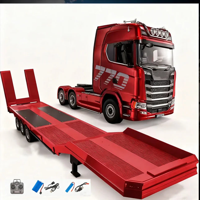 2026 New Huina 1501 1509 Scania 770S Full Scale RC Large Truck Trailer Flat Dump Bucket Model Electric Truck Toy High end Gift