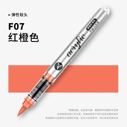 GRASP 120/1 Colors Acrylic Marker Pens Waterproof Pen Soft Brush Nib Student Art for Glass Stone Art School Supplies Stationery