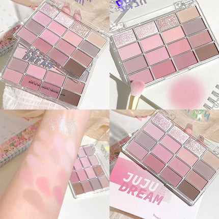 Korean 16 color eyeshadow plate, pearlescent matte lying silkworm, brighten low saturation earth color daily makeup