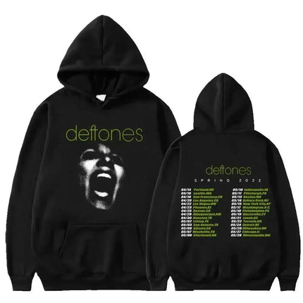New Deftones Fashion Prevalent Print Hooded Men Women Plus Size Hoodies Retro Punk Sweatshirt Unisex Personality Streetwear