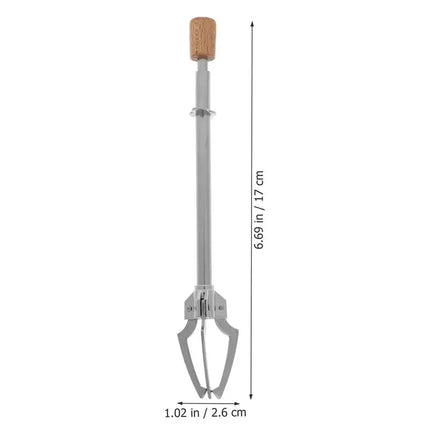 1pc Stainless Steel Multifunctional Ice Food Tong Triangle Shape Design Triangle Grab Food Ice Holder Suitable For Bar