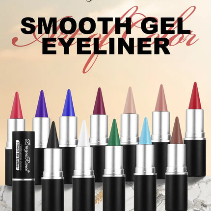 Matte Eyeliner Cream Texture Eyeliner Easy Coloring Sweat Proof High Pier Pencil Long Lasting Black White Green Eye Liner Makeup