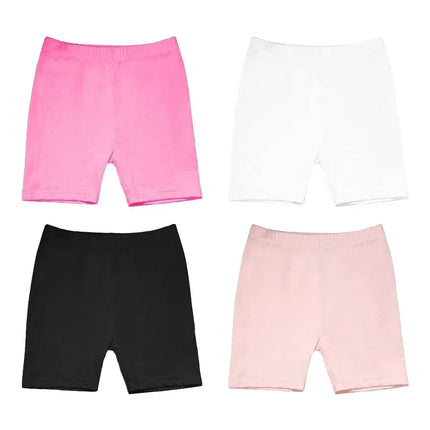4pcs Girls Short Safety Pants Candy Color Modal Dance Leggings Kids Underwear Children Summer Cute Shorts Underpants 3-12 Years