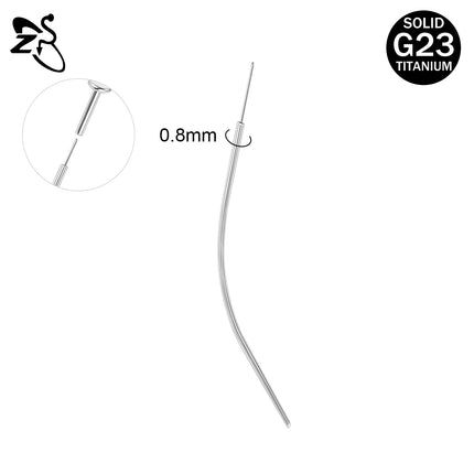 ZS 1 Piece G23 Titanium Curved Taper Insertion Pin Tool Internal Thread Piercing Kit For Tragus Helix Lip Nose Piercing Jewelry