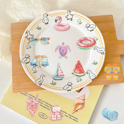 50/100PCS Summer Beach Refreshing Series PET Stickers Luggage Notebook Water Cup Computer Label Stickers