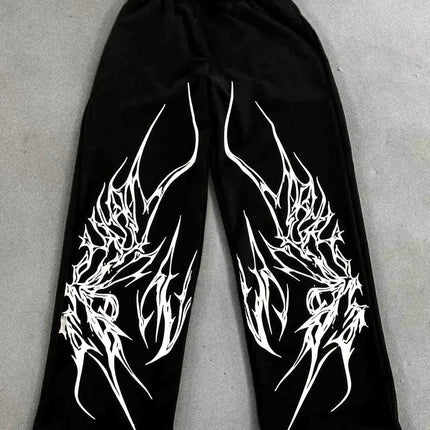 Summer 2026 Fashion New Retro Gothic Retro 3D Printed Hip-hop Sports Casual Pants Hip-hop Street Wear Loose Pants Plus Size