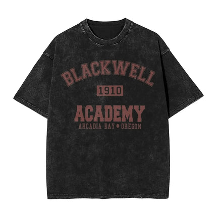 Narrative Adventure Game Life Is Strange Graphic Print T-Shirt Men Women Vintage Washed Cotton Summer Tees Oversized Casual Tops