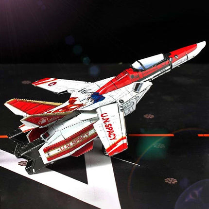 VF-1S Fighter 3D Metal Puzzle Colorful Lynn Minmay Anime Deformable Fighter Assembly Model Puzzle Jigsaw Kids Adult Toys