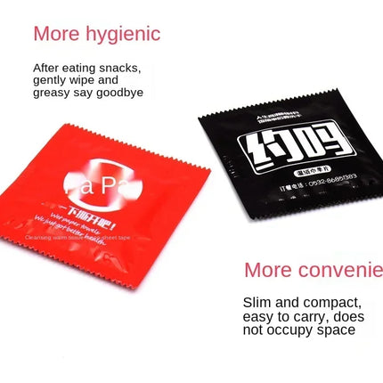 100pcs/lot Aviation individually packed wet wipes disposable wipes customized logo hands cleaning wipes single packet WHOLESALE