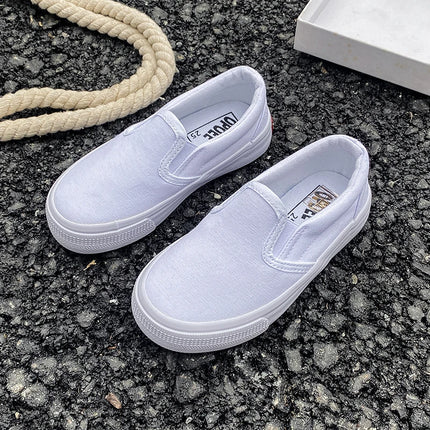 1020 Fashionable and breathable children's canvas shoes, soft-soled board shoes for boys and girls, solid color children's shoes