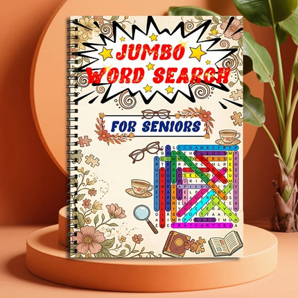 1PC Large Print Word Search Puzzle Book for Adults Seniors, Brain Teaser Games, Christmas Gifts and Travel Activities