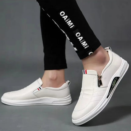 Casual Leather Shoes Men Loafers Trend Brand Business Shoes Autumn Slip on Flat Man Sneakes Comfortable Moccasins Zapatos Hombre