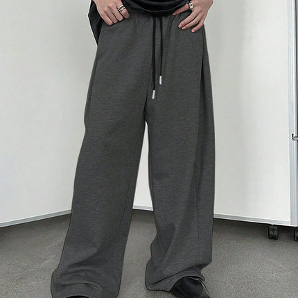 Men's Solid Color Straight Leg Jogging Pants, Suitable for Casual Sports Such as Running, Gym, and Outdoor Activities