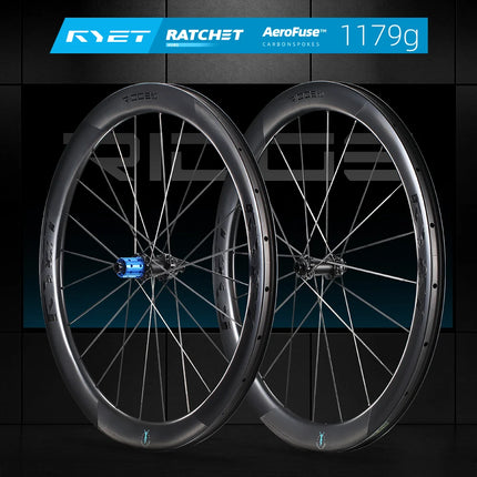 2026 RYET Superlight Carbon Road Wheelset 1179g Disc Brake Ceramic Ratchet Hub Tubeless Clincher Spokes CenterLock Aerorim