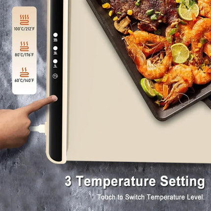 Foldable Food Warmer Electric Warming Tray Food Warming Mat Electric Warming Pad for Food Portable Silicone Foods Warmer Plate