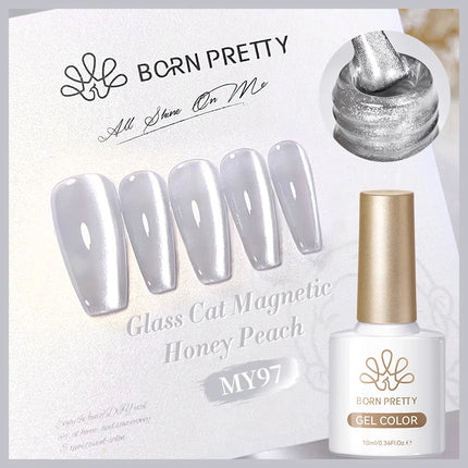 BORN PRETTY 10ml Pink Water Light Cat Magnetic Gel Polish Spaking Glitter UV LED Soak Off Gel Varnish Crystal DIY Manicure