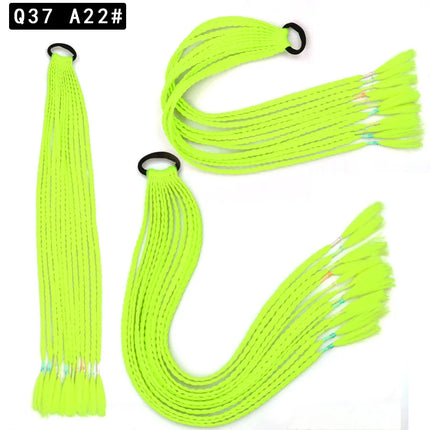Wholesale European And American Dirty Braids Ponytail For Women Colorful Chemical Fiber Ethnic Style Rubber Band Small Braids