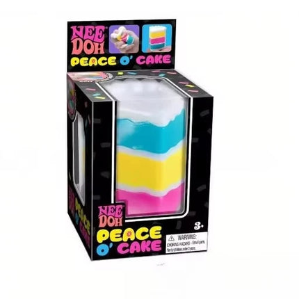 Gift NeeDoh Peace O’ Cake Colorful Squishy Toy for Kids and Adults Stress Relie, Desktop Sensory Craft Creative Educational Toy