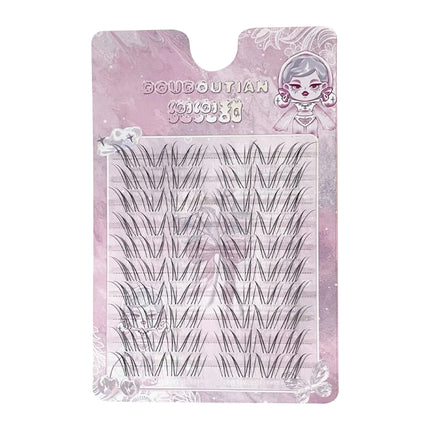 C-Curl 7-12mm Natural False Eyelashes Air Transparent Band Individual Lashes Cluster Korean Wispy Soft V Shaped Lash Extension